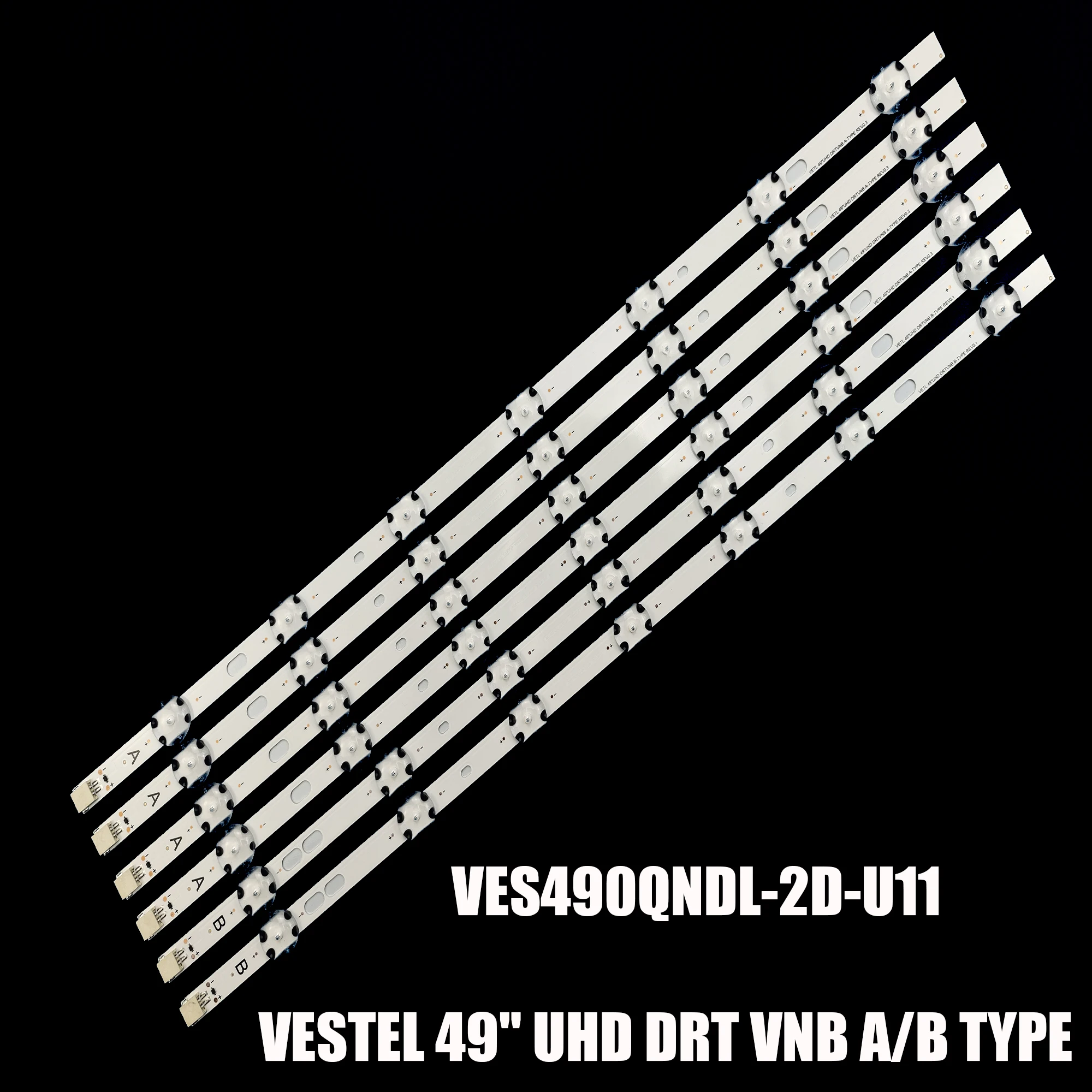 6pcs LED Backlight Strip for 49U5766DB 49U6763DB 49U6663DB 49U5863DB VESTEL 49 UHD DRT VNB A B VES490QNDL VES490QNDS-2D-U11