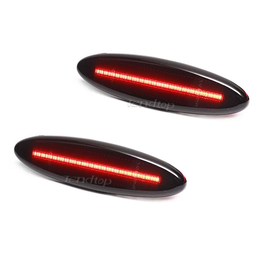 Feu de position latéral LED clignotant rouge, pour Chevy Chevrolet Corvette C5 1997 – 2004, lentille de fumée arrière, Kit de feux latéraux