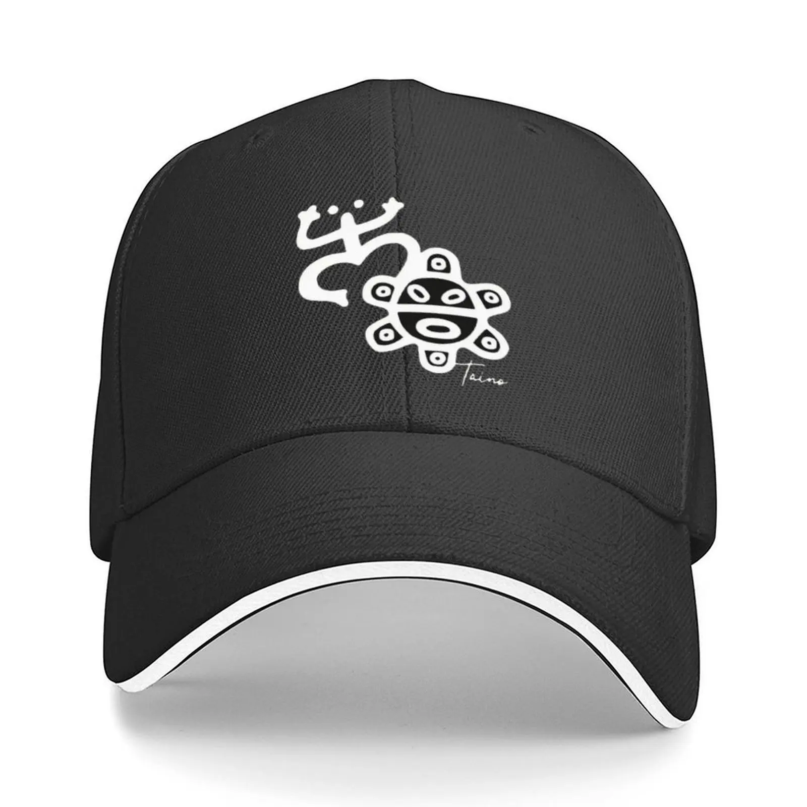 [Artistic Baseball Cap] Adjustable Unisex Puerto Rican Artistic Baseball Cap | Intricate Cultural Design, Black & White
