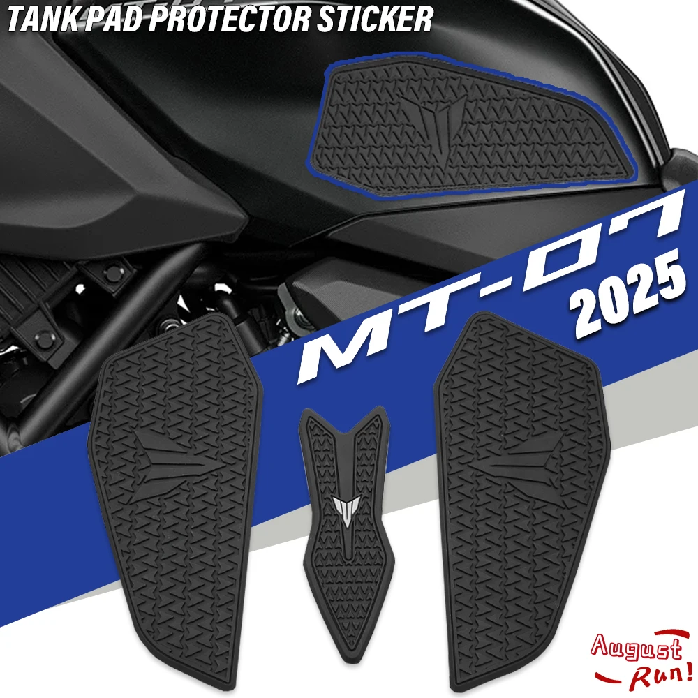 2025 NEW Motorcycle Side Tank Pad Protector Sticker Decal Gas Knee Grip For Yamaha MT07 MT 07 MT-07 MT072025