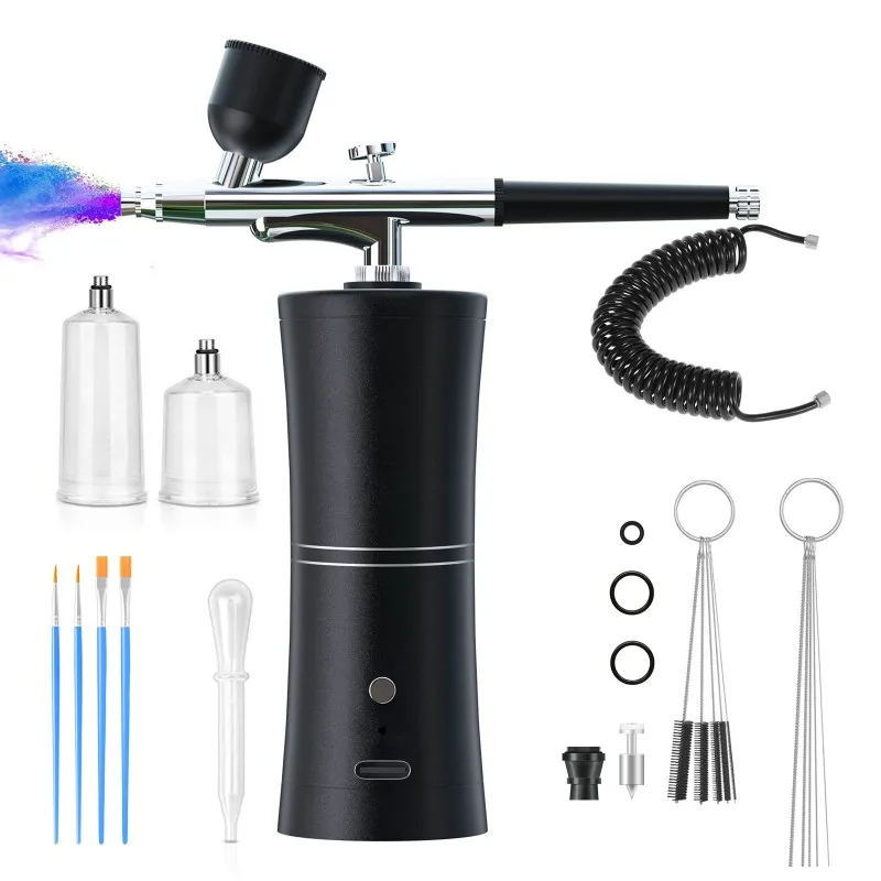 A74E-Portable Cordless Airbrush Kit For Nails Art, For Makeup, Cake Decorating& Model Painting