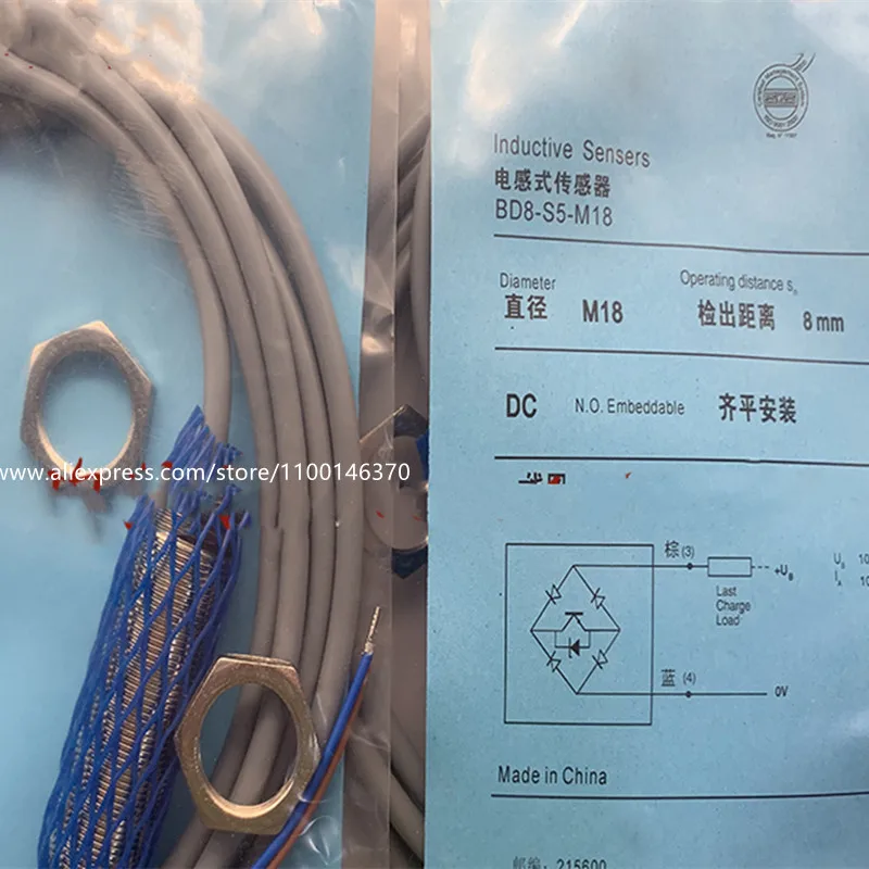 

3Pcs New High Quality Contrinex Proximity Switch BD5-S5-M18 BD5-S6-M18 BD8-S7-M18 BD8-S8-M18 BD8-S4-M18S