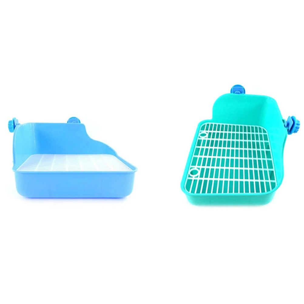 

Pet Toilet For Small Animals Corner Litter Box For Rabbit Ferret Hamster Chinchilla Guinea Pig Potty Trainer Pink
