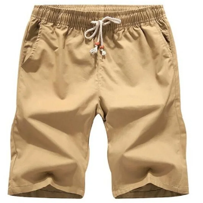 Hot 2022 Aziatische maat heren 100% katoenen comfortabele casual shorts met zak