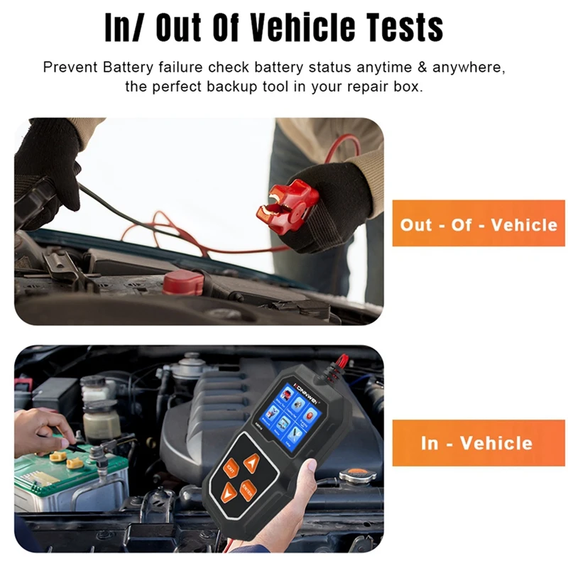 KONNWEI KW218 Car Battery Tester 6V 12V Car Motorcycle Truck System Analyzer 2000CCA Charging Cranking Test Tool PK KW650