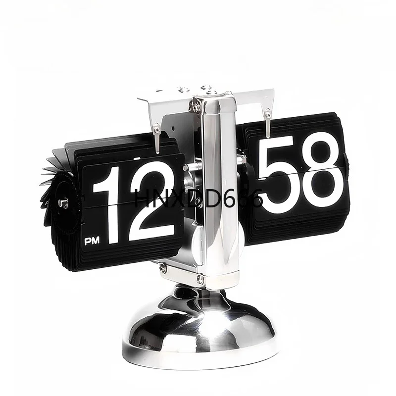 High end balance digital automatic page turning clock Living room Digital table clock interior decoration European style modern