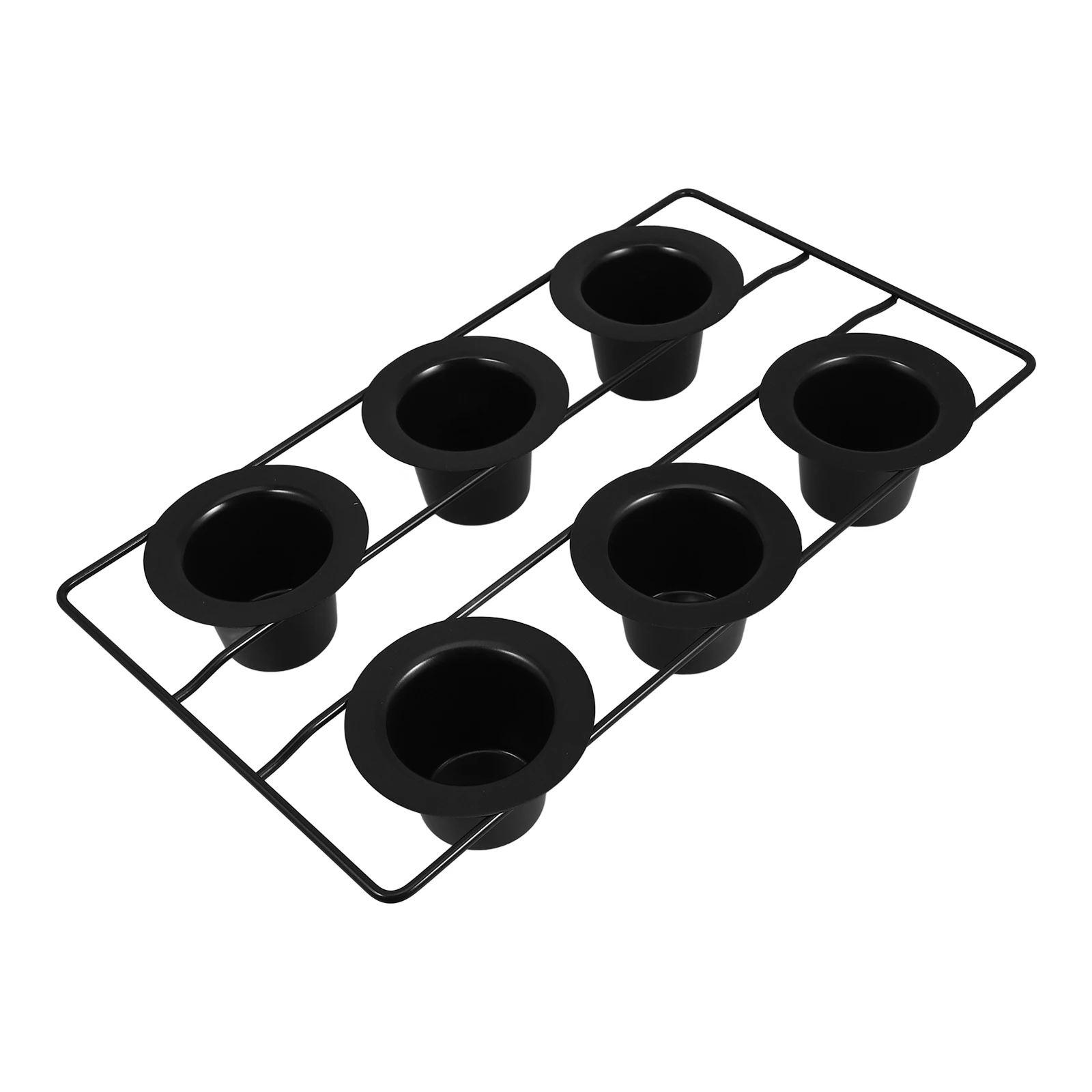 

1pc Heavy Duty Carbon Steel Muffin Pan Nonstick 6 Cup Baking Tray For Cupcakes Muffins Puddings Oven Safe Black Bakeware