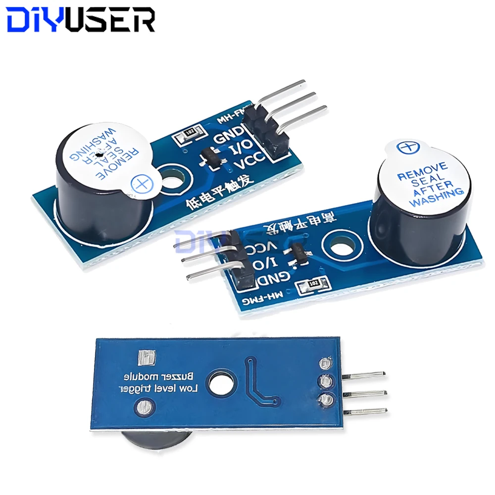 Active Passive Buzzer Module for Arduino, 5V Low Level Trigger, Compatible with Raspberry Pi ESP32, High Quality DIY Kit