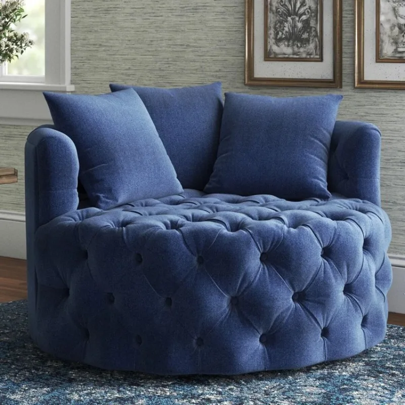 Sofa Nordic simple small apartment living room rotatable round lazy sofa chair