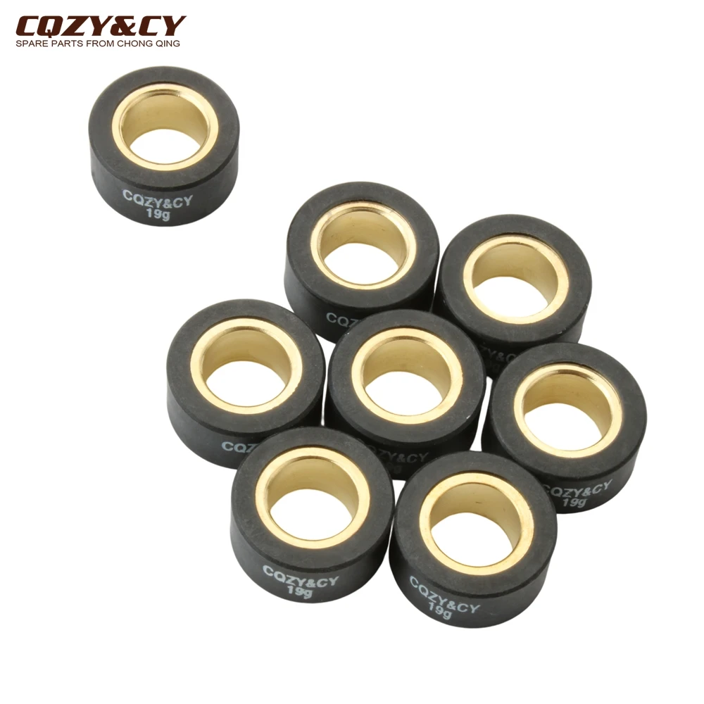 8pc AN250 AN400 Variator Racing Roller Weights 19g 26x13mm For Suzuki Burgman250 Burgman 400 Skywave Scooter Motorcycle