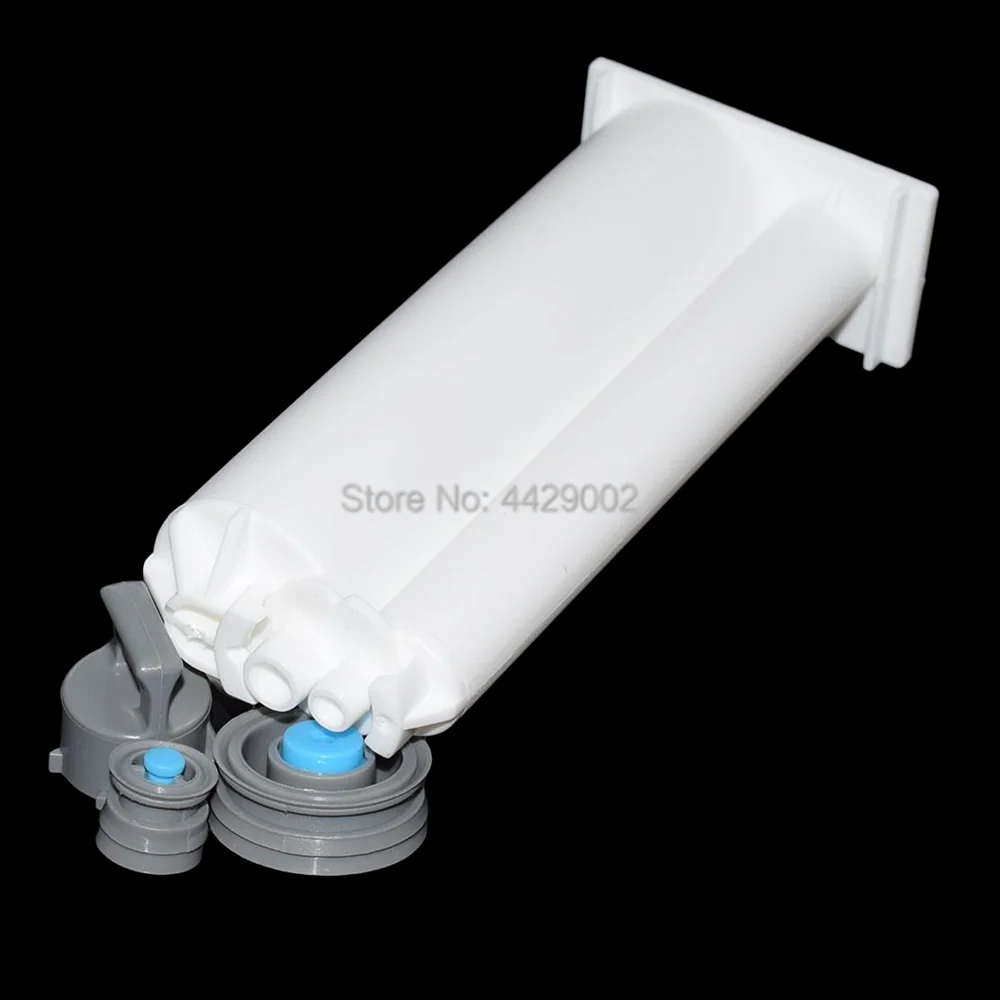 500 Stück 50 ml 4:1 Leere Doppelkartusche Epoxidklebstoff-Tube Zweikomponenten-AB-Klebstoff-Kartusche AB-Epoxid-Kartusche mit Dichtungsstößeln – Detail 3