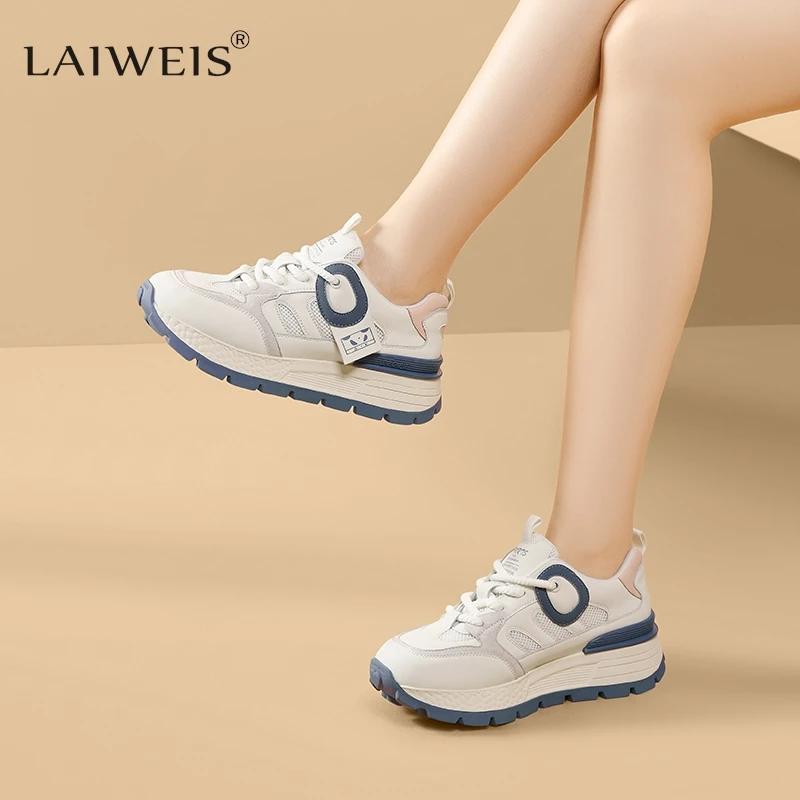 Luxury Brand Retro Flat Platforms Women Sneakers Outdoor Non Slip Ladies Casual Sports Shoes Students Leather Shoes Woman