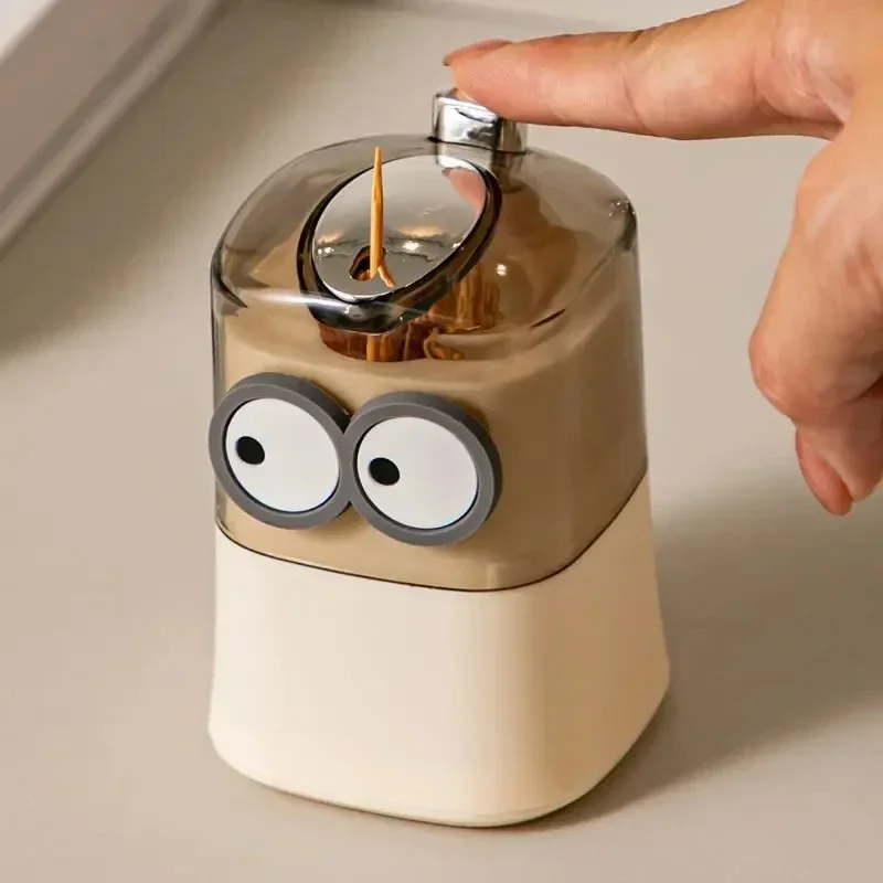 Creative Toothpick  Home Living Room Dining Room Push-type Toothpick Holder Storage Box Automatic Pop-up Toothpick Box