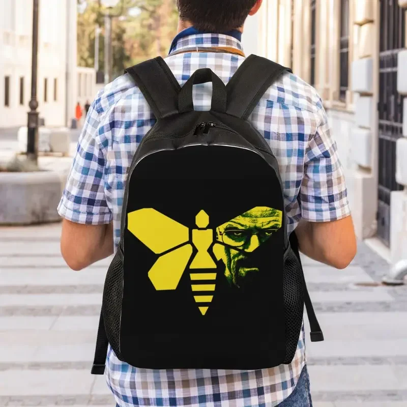 Personalized Heisenberg Walter White With Bee Backpacks Women Men Fashion Bookbag for College School Breaking Bad Tv Show Bags