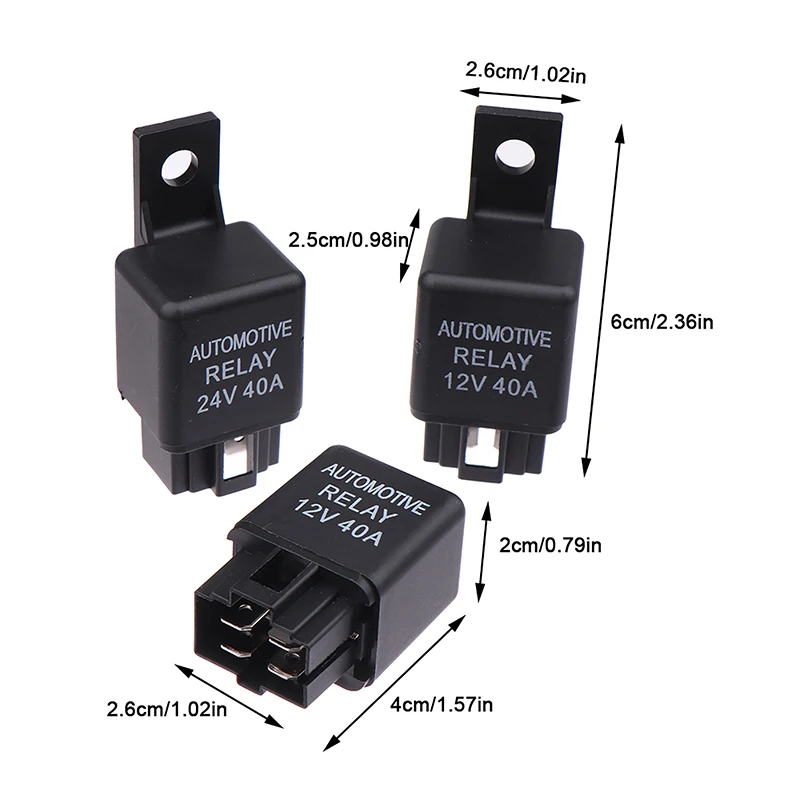 1Pc Car Relay 12V 24V 40A 40 AMP Car Automotive Van Boat Bike 4 Pin SPST Alarm Relay Auto Replacement Parts