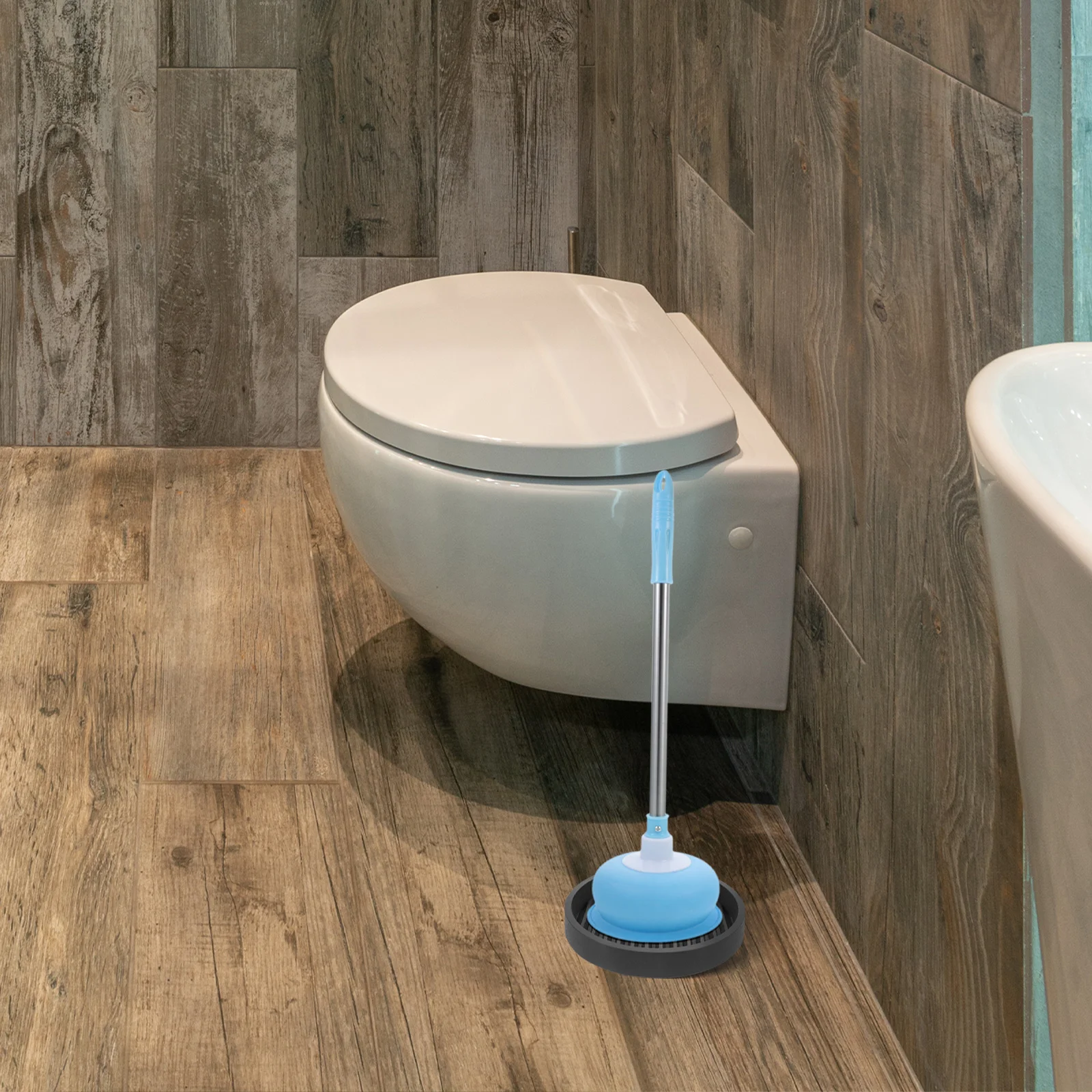 

Plunger Drip Tray Toilet Plunger Holder with Drying Pad for Efficient Clog Removal and Splash-Free Maintenance Household