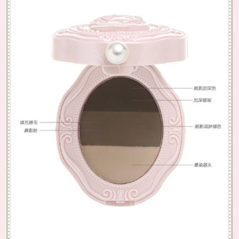 Make-up-Lidschatten-Palette, geprägtes dreifarbiges Augenbrauenpulver, 2-in-1-Lidschatten, geeignet für Anfänger beim Make-up