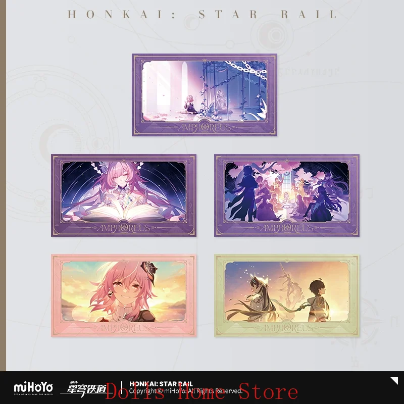 لعبة Merch miHoYo الرسمية Honkai Star Rail الأصلية الأصلية YNTXDHY 2 شارة حامل أكريليك ورق ملون هدية Dan Heng Cyrene #5
