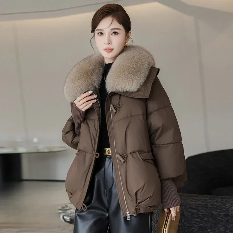 Parka casual larghi Donna Giacche tinta unita 2025 Tendenza foderata spessa Demi-stagione Economico Nuovo in Capispalla Piumini da donna