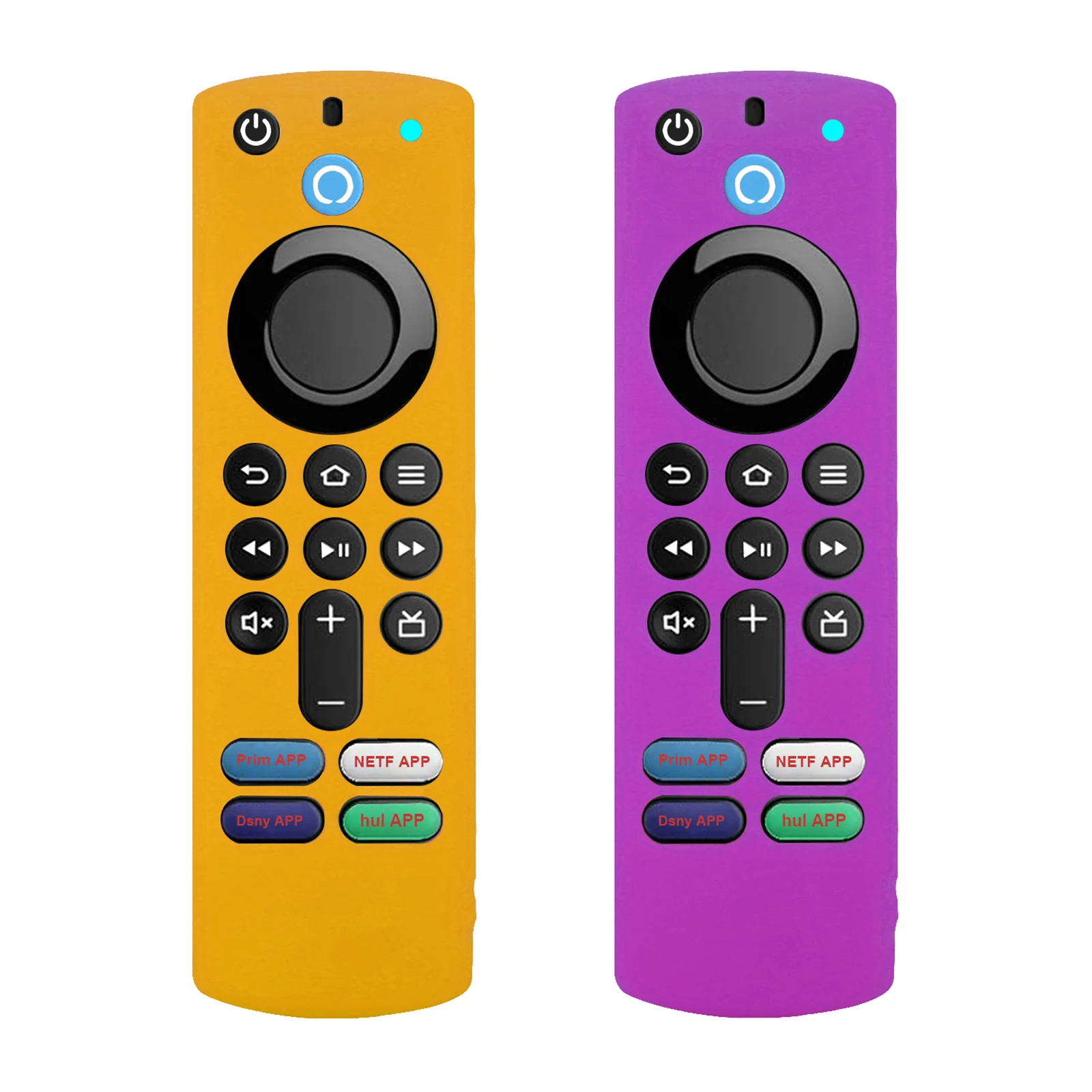 1 Paar Silikonhüllen passend für ALEXA Voice Fire TV Stick 4K 3. Generation Fernbedienung, stoßfeste, rutschfeste Schutzhülle