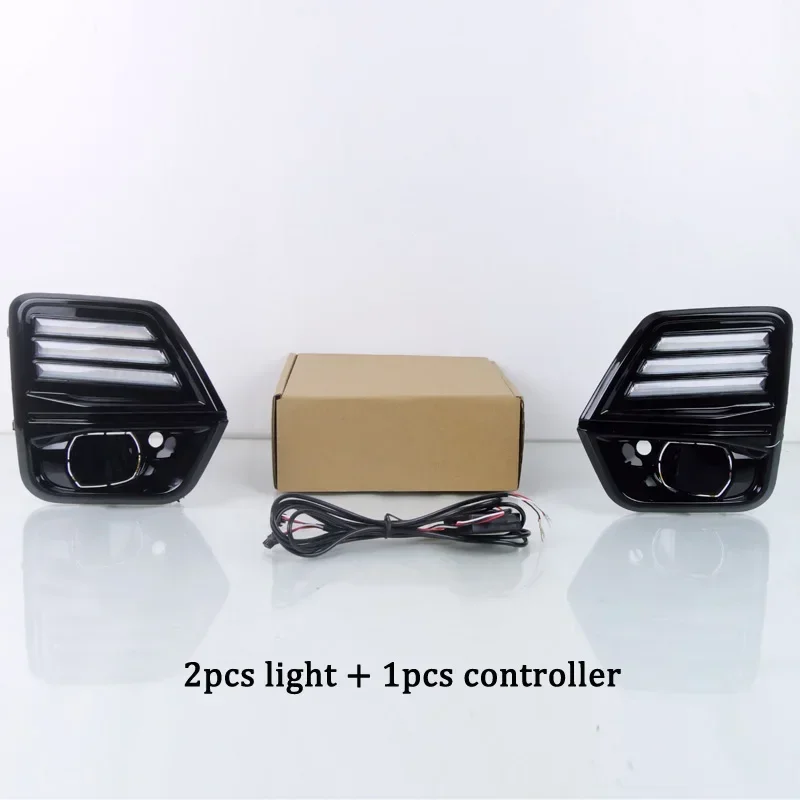 

Car LED 12V Daylights For Chevrolet Colorado 2023 2024 Yellow Turn Signal Daytime Running Headlamps Auto Driving Lamp Foglamps