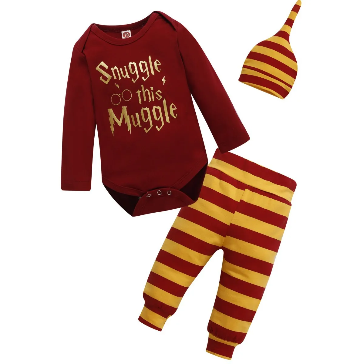 Movie Harry Potter Baby Onesies Cartoon Long Sleeve Suit for Kids Cosplay Party Costumes Photo Props Children\'s Winter Pajamas