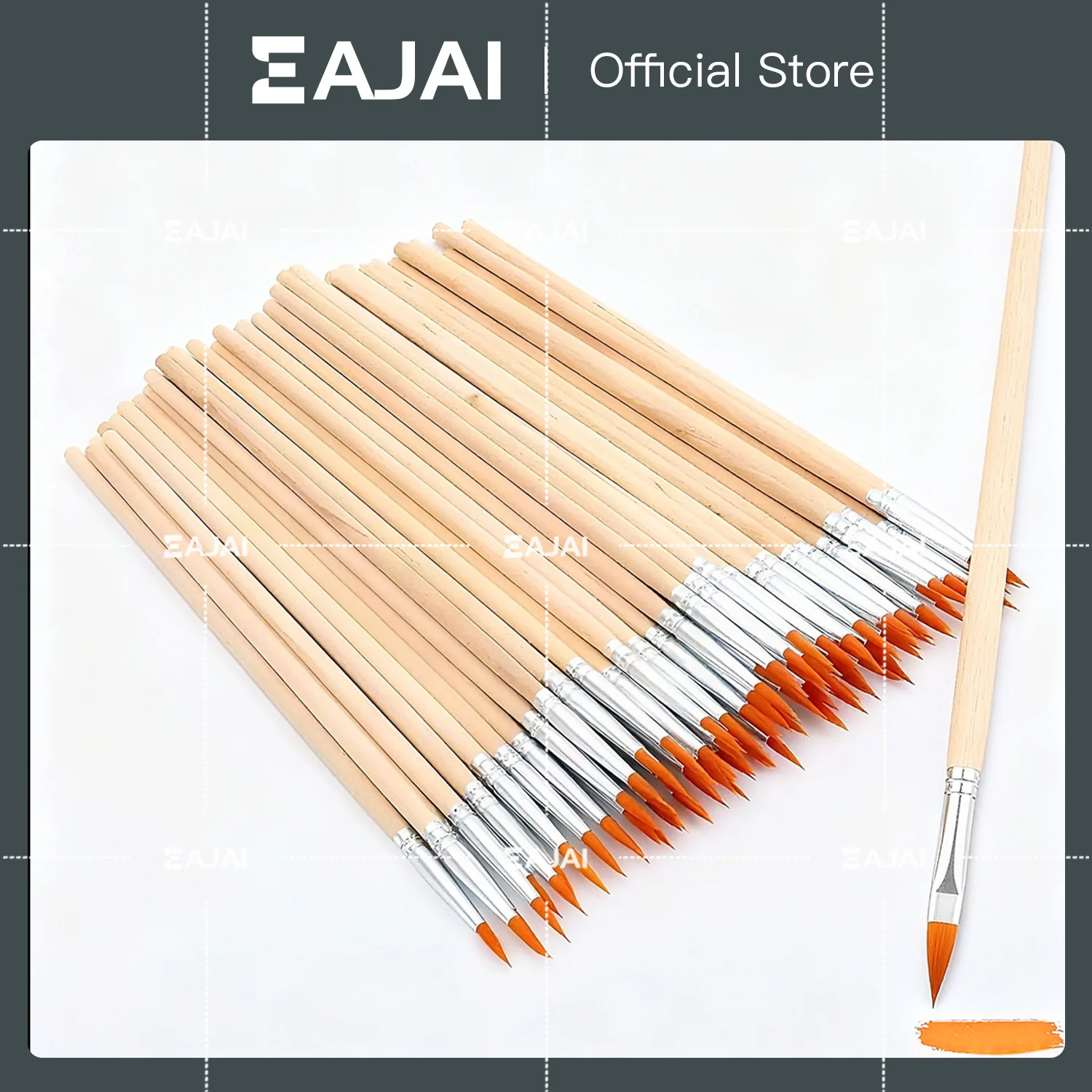 

Professional 100Pcs Painting Brushes Set Round Flat Nylon Hair Brush For Oil Acrylic Watercolor Artists Students Kids