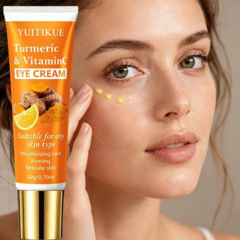 Turmeric Vitamin C Brightening Eye Cream 20g YUITIKUE Hydrate Firm Skin Soften Fine Lines Improve Dark Dull Under Eye Skin