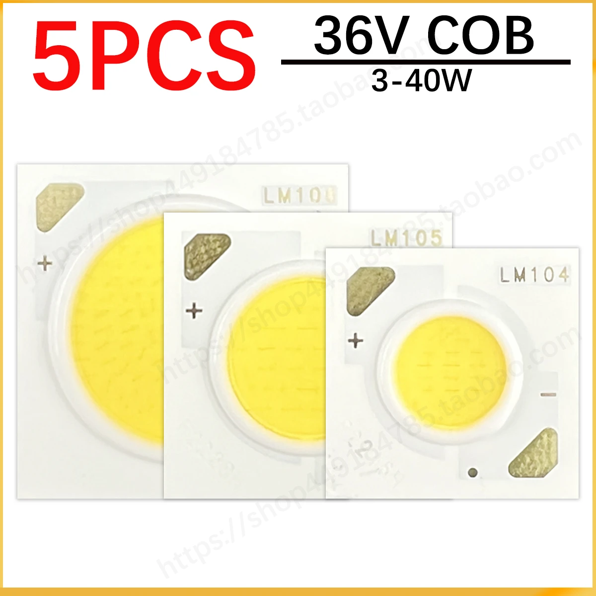 

5 шт. высококачественных светодиодных COB-ламп мощностью 3-12 Вт, 7-12 Вт, 12-18 Вт, 20-30 Вт с высокомощным светодиодным чипом для точечных светильников и даунлайтов