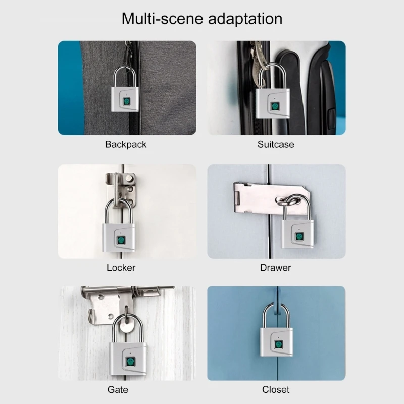 Candados biométricos huellas dactilares, cerradura sin llave, cerradura huella digital Digital tamaño mediano, adecuada