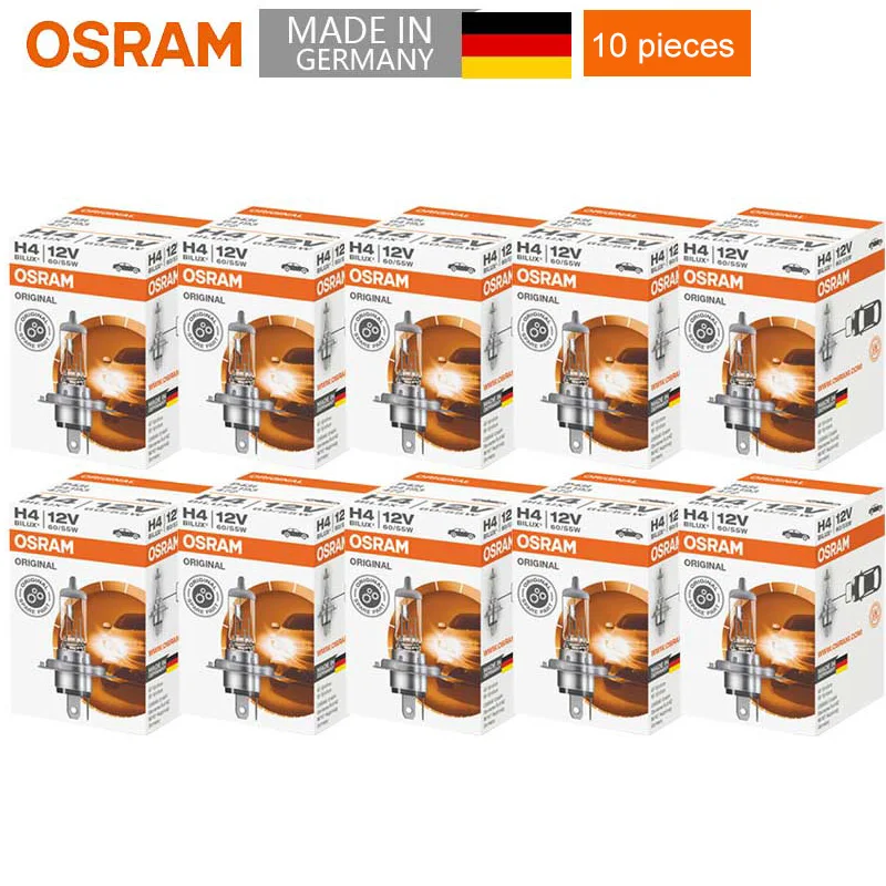 

10pcs OSRAM H4 9003 12V 60/55W P43t 3200K 64193 Original Line Bulb Halogen Headlight Auto Lamp Hi/lo Beam OEM Germany Wholesale