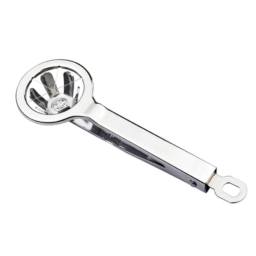 

304 Stainless Steel Egg Cutter Separator Tool Comfortable Long Handle Easy Clean for Various Egg Sizes Home Restaurant