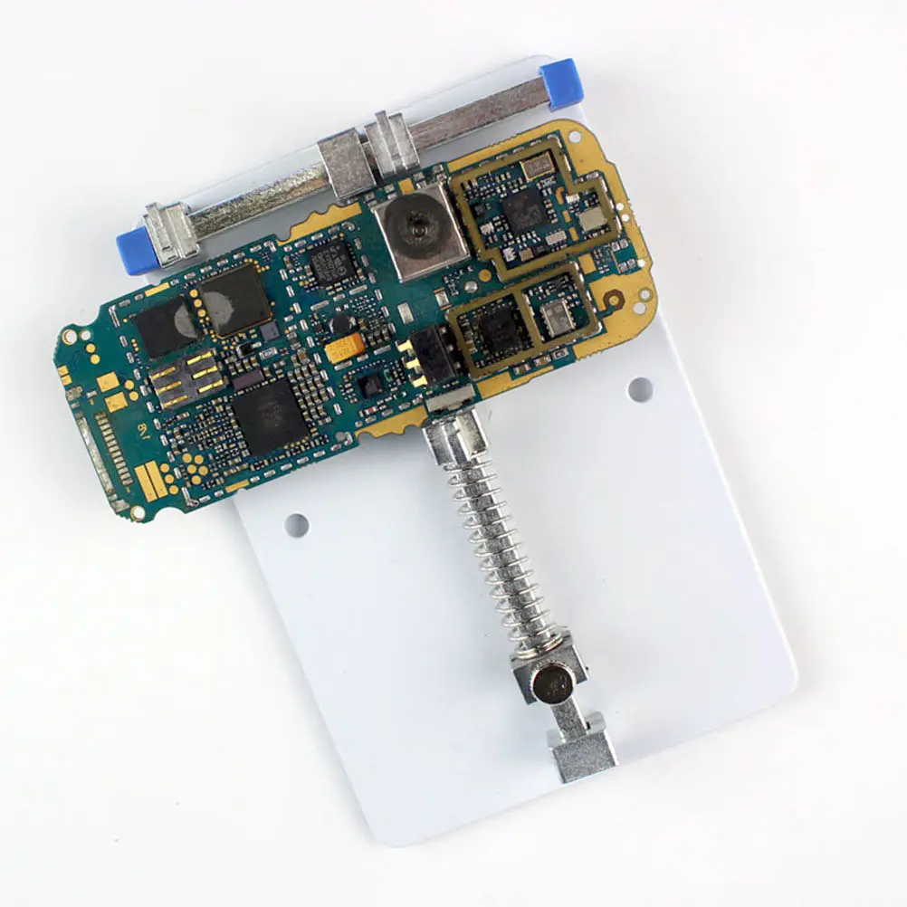 Phone Pcb Mainboard Fixture Adjustable Circuit Board Holder with Anti Slip Pads Rotatable Screw for Motherboard Circuit Repair