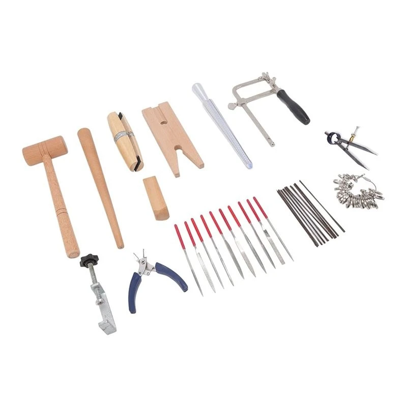 Jewelry Making Tools Set With Saw Frame, Cutters, Files - Complete Jewelers Kit For Crafting Rings, Wire Work & More