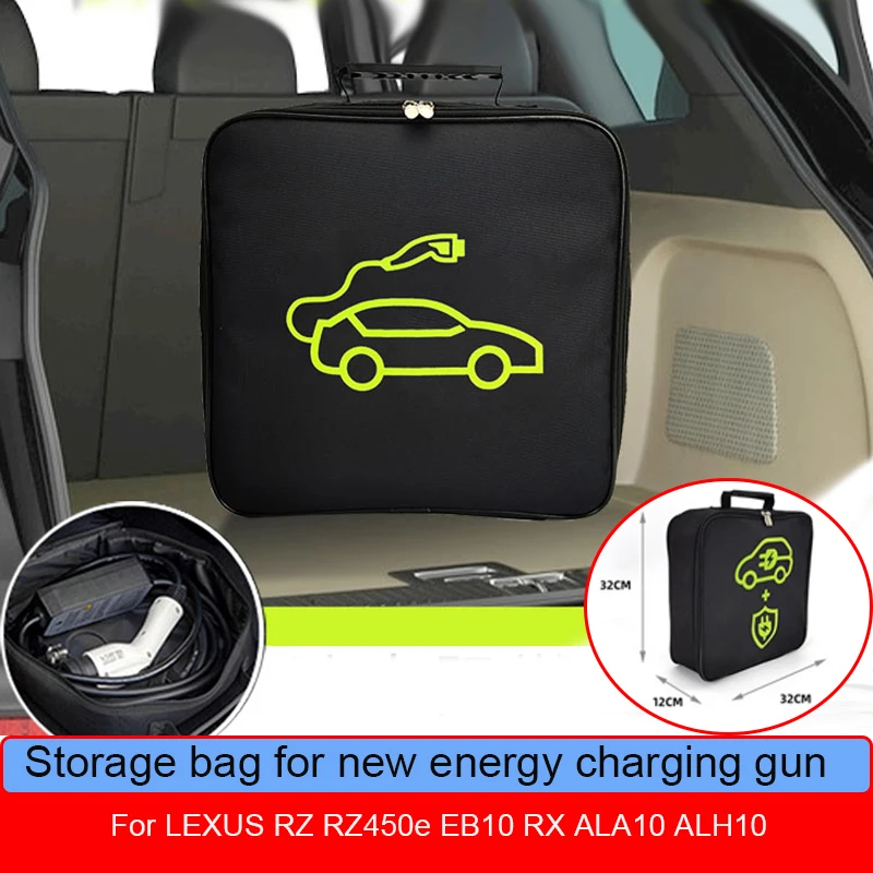 Car Charging Gun Storage Bag For LEXUS RZ RZ450e EB10 RX ALA10 ALH10 CupraTAVASCAN DarkRebelEnergy Charging Port Rainproof Cover