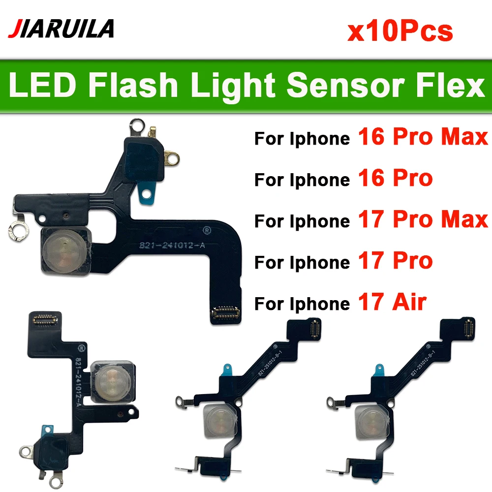 10Pcs,  Distance Flash Flex Cable For iPhone 16 Pro Max 16 Plus 15 Pro Max Proximity LED Light Sensor Ambient Flashlight