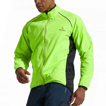 WOSAWE Men Windproof Waterproof Reflective Cycling Jacket MTB Bicycle Long Sleeve Windbreaker Sleeveless Vest Bike Coat Jersey 4