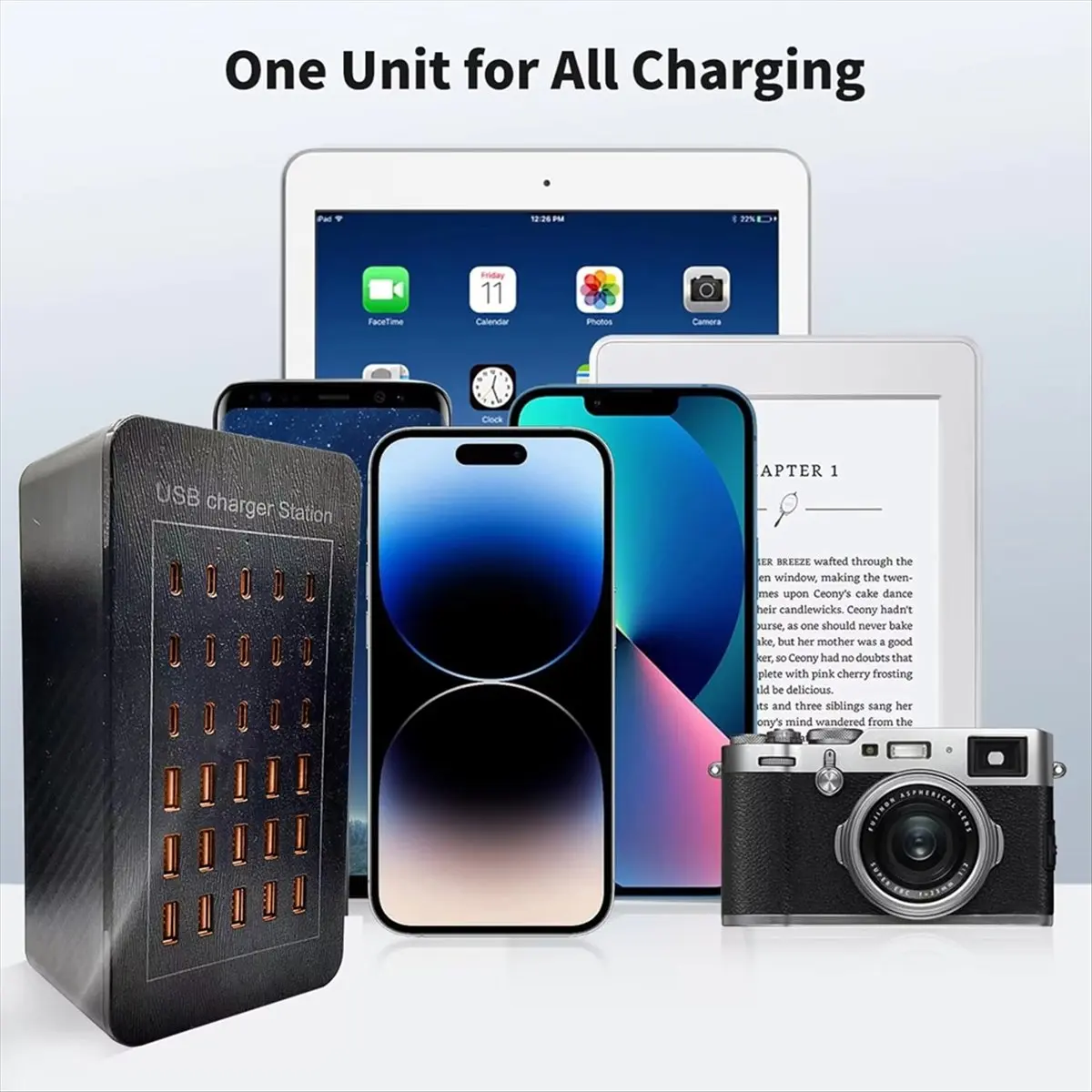 150W 30Port 15C 15A Charger HUB Wall Desktop Fast Charging Station for Mobile Phone Power Adapter Ho