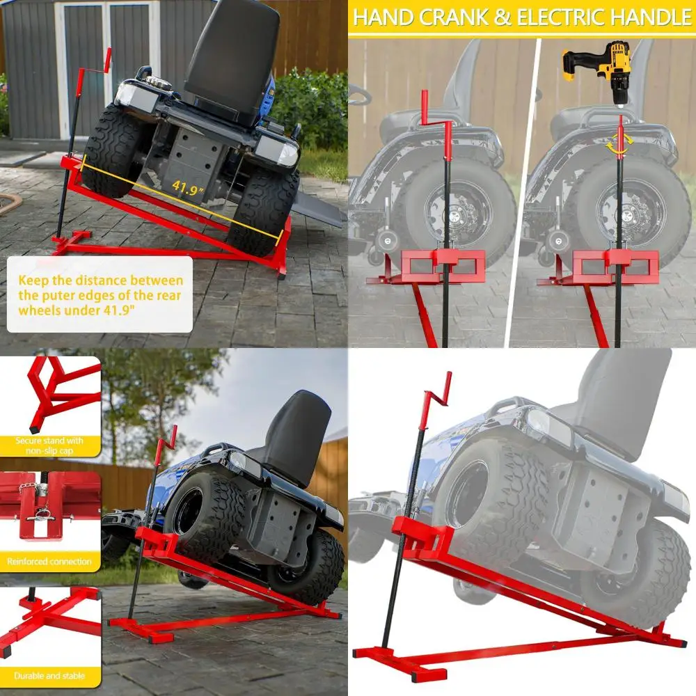 

Регулируемая подставка для газонокосилки - выдерживает до 880 фунтов, в комплекте ручки для ручного и электрического инструмента.