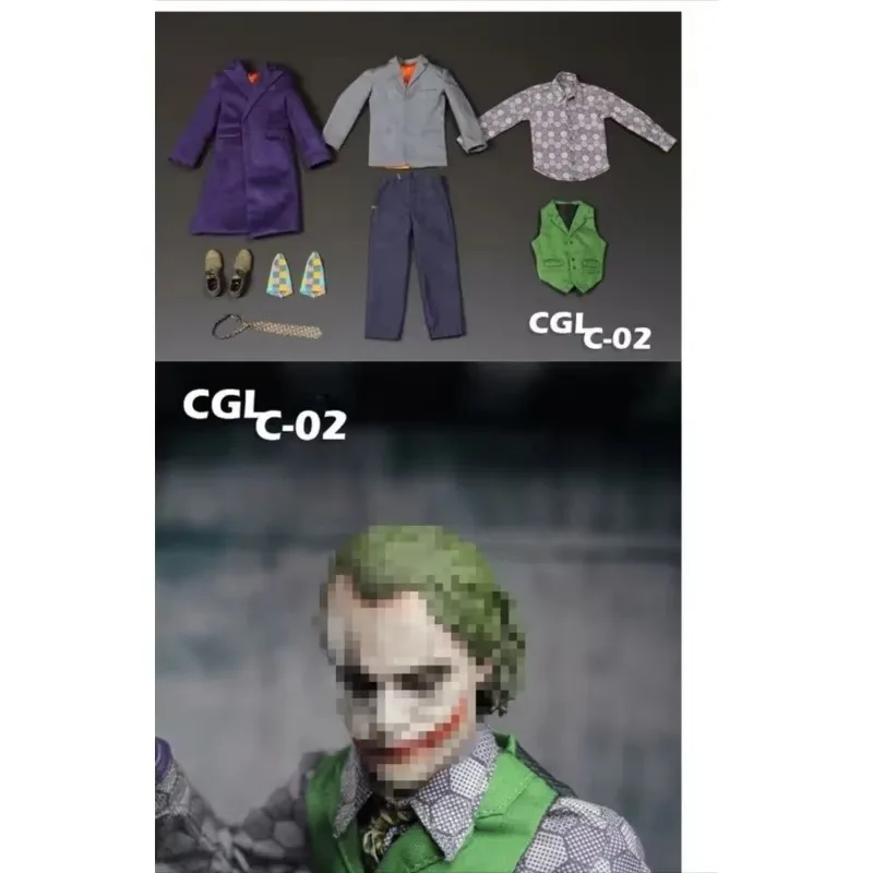 1/6 ทหารชายพิมพ์เสื้อเสื้อกั๊กหัว Sculpt มือสีม่วง Windbreaker Coat ชุดสําหรับ 12 "Action Figure ตุ๊กตาอุปกรณ์เสริม