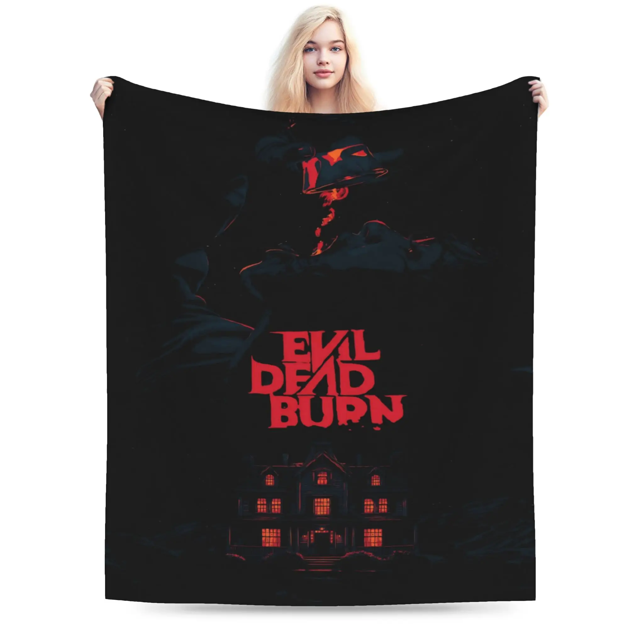 Super Soft Evil Dead Burn Throw Blanket Premium Flannel Fleece Lightweight  Bed Blanket Fuzzy Plush Blankets All Season Use
