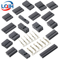 2.54mm Dupont Connector 1 2*2/3/4/5/6/7/8/9/10/20P Single Double Row Connector Shell Plug Jumper Wire Cable Pin Header Terminals