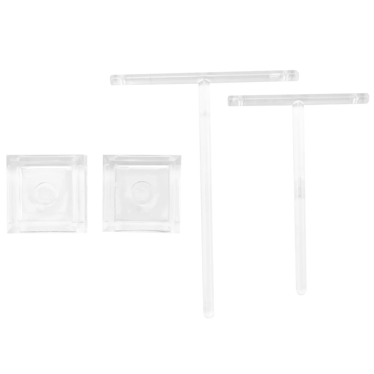 AOA-2Pcs أصحاب القرط الاكريليك T-بار عرض المجوهرات حامل شجرة قلادة أقراط حامل سوار #3