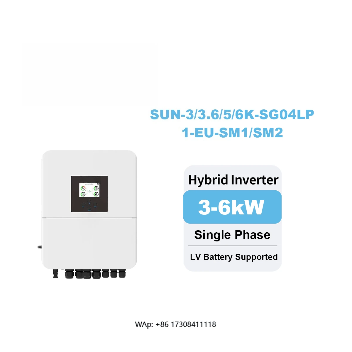 Hybrid Inverter 48V 6KW With Built in Solar Charge Controller