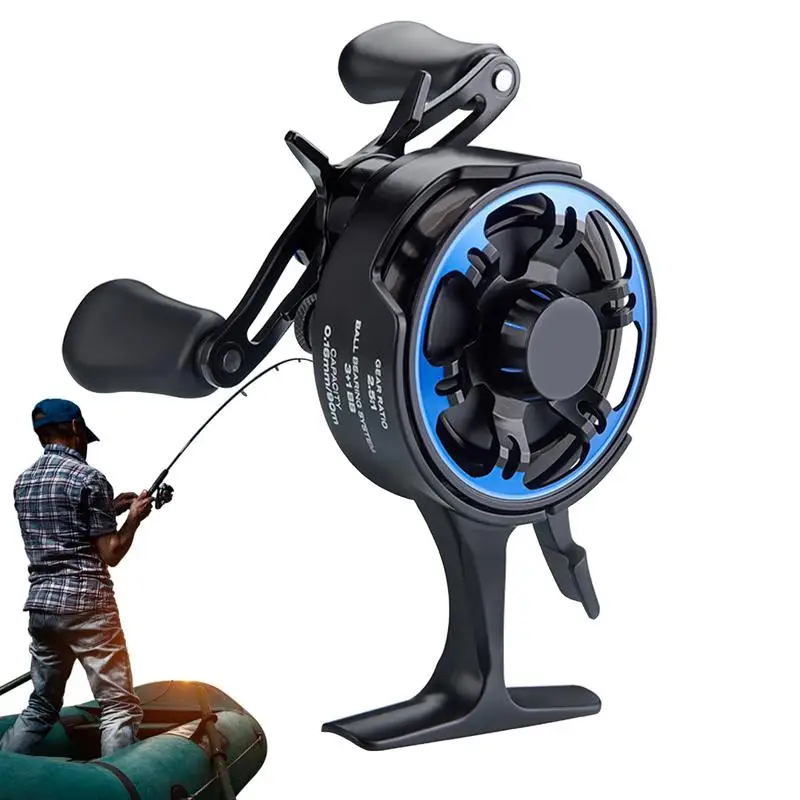 Baitcasting Fishing Reels 31 Ball Bearings Magnetic Drop System Inline Ice Reel 2.5:1 High Speed Smooth Powerful Ratio Catfish