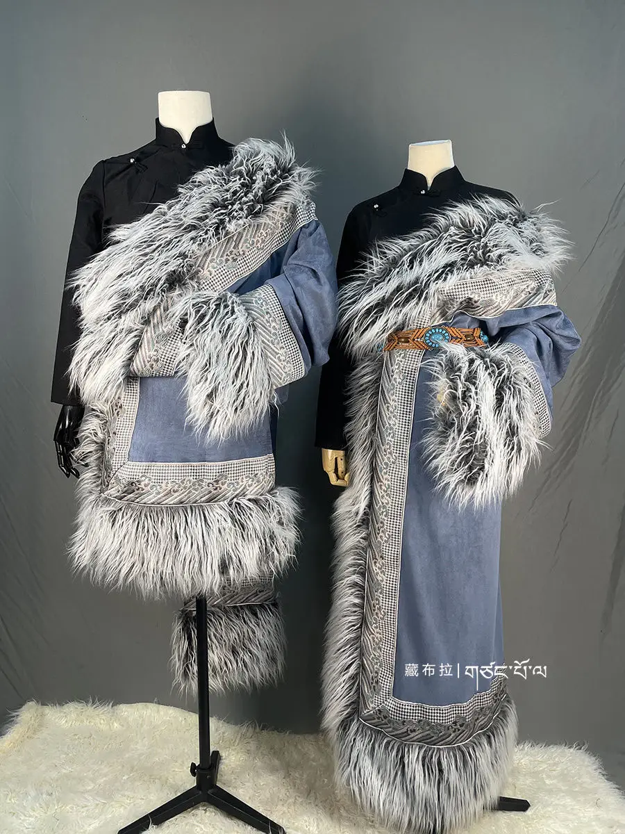

New Trip Shoot Tibetan Robe Clothing Autumn and Winter Costumes Yunnan Lhasa Photography Clothes