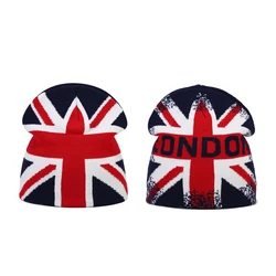 Top England Flag Knitted Hat Winter Beanie Hats For Men Women Y2K Warm Winter Autumn Outdoor Cap Hip Hop Bonnet Cap Hot Selling