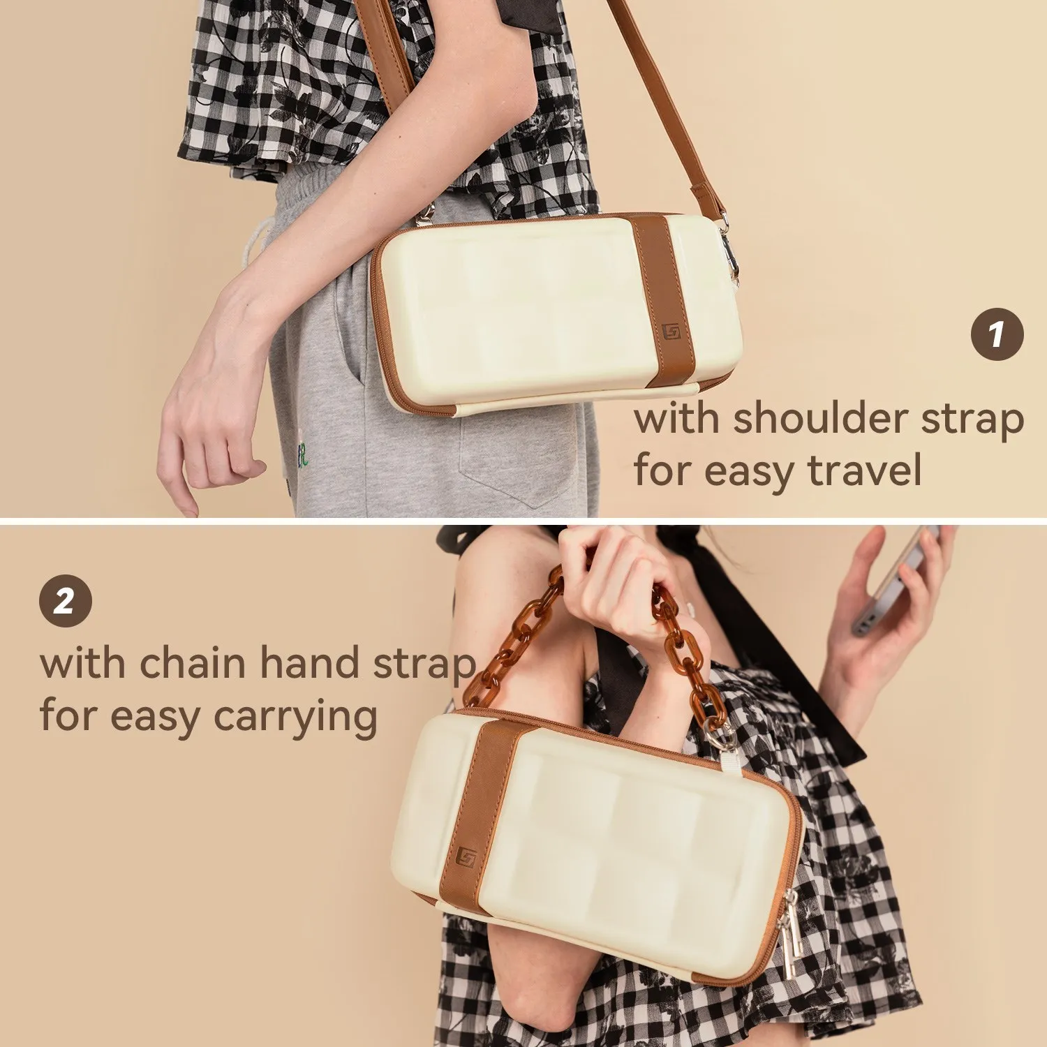 GeekShare Tas Keras Penyimpanan Casing Sakelar Nintendo untuk Aksesori Konsol NS Tas Selempang Kapasitas Besar Nintendo Switch Oled