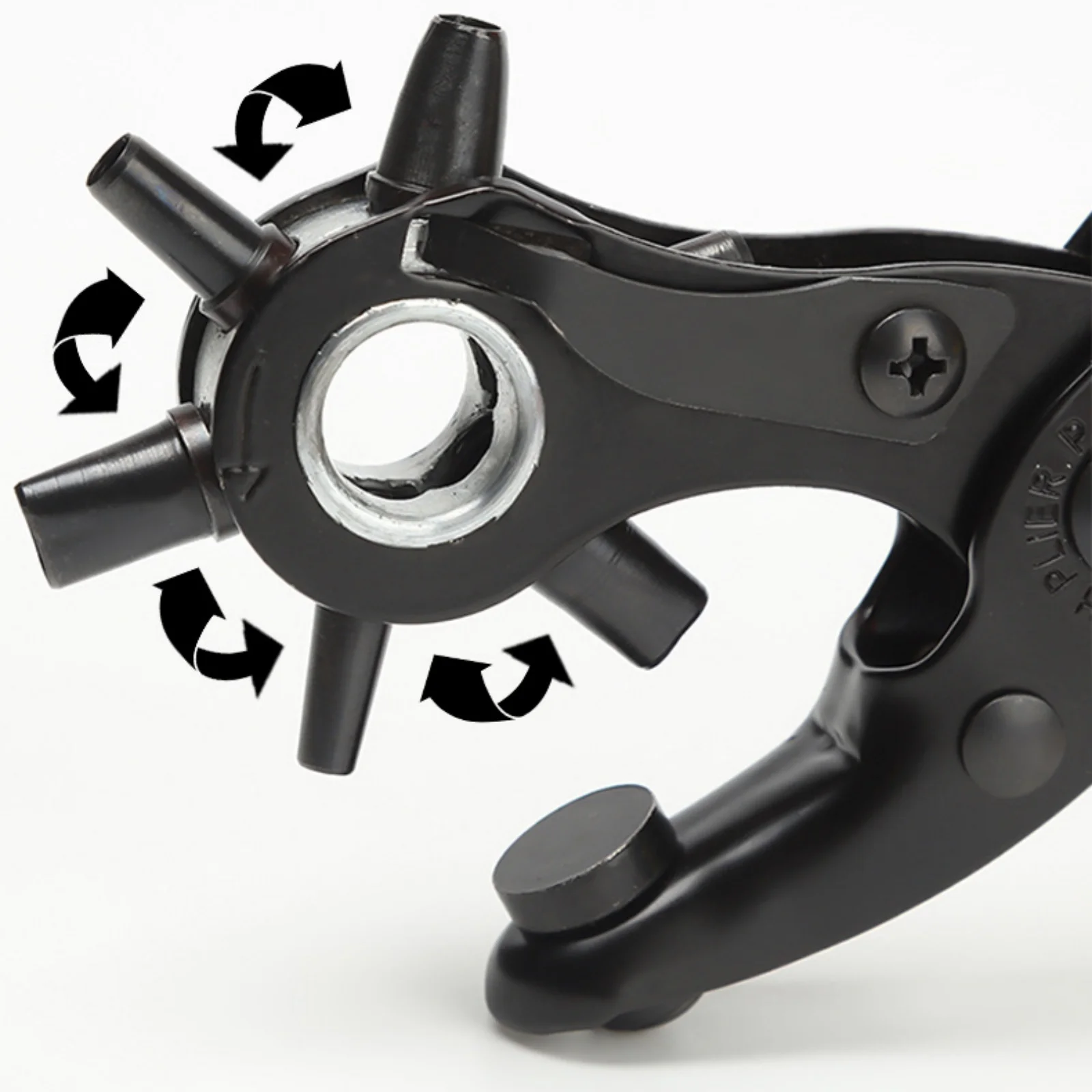 1pc pinza per punzonatura in lega a doppia asta punzonatrice righello 45 #   Acciaio al carbonio 3-4,5 * 6,5 mm per strumento di riparazione della bretella del cinturino dell'orologio