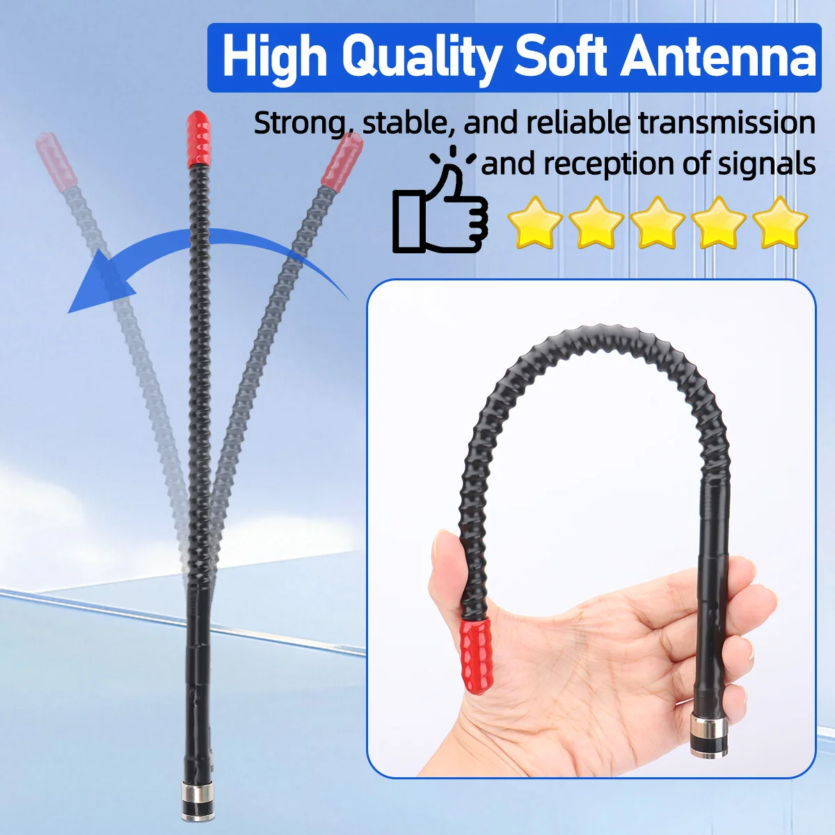 ABBREE CB هوائي الراديو 27Mhz BNC/SMA-أنثى سوط مكاسب عالية هوائي محمول ل Quansheng UV-K5 8 TK11 UV-98 PLUS اسلكية تخاطب